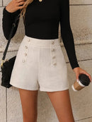 Shorts Elegante Botão Duplo