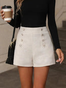 Shorts Elegante Botão Duplo