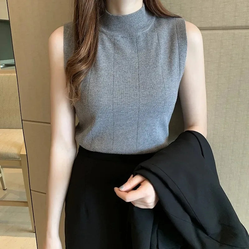 Blusa Casual Regata Gola Alta